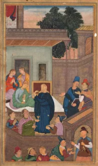 Jesus Raises Jairuss Daughter from the Dead, from a Mirror of Holiness (Mir at al-quds)