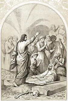 Healing Prints: Jesus raising Lazarus from the tomb, c1880