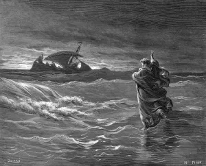 Jesus walking on the water, 1866
