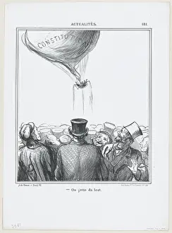 Sinking Prints: On jette du lest, 1869. Creator: Honore Daumier