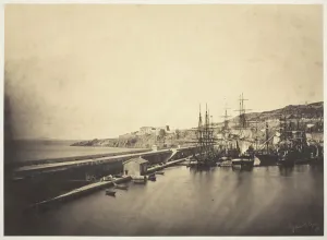 Gray Gustave Le Prints: The Jetty at Sete, 1857. Creator: Gustave Le Gray