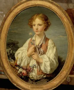 Gathered Prints: Jeune berger qui tente le sort pour savoir s'il est aimé de sa bergère