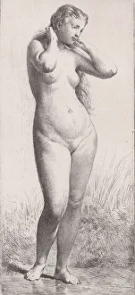 Jeune Femme au Bain, 1866. Creator: Charles Emile Jacque