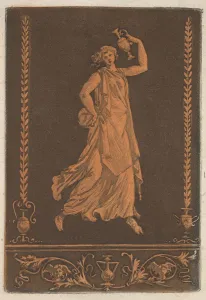 Jean Jacques Prints: Jeune femme drapee, marchant de gauche adroit