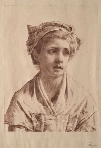 Jeune fille. Creator: Paul Rajon (French, 1842 / 43-1888)