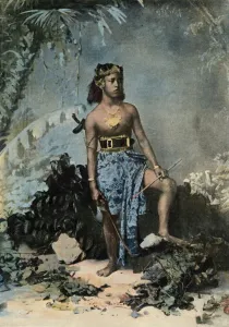 L Boulanger Prints: Jeune Fille De Samoa, (Young Samoan Girl), 1900. Creator: Unknown