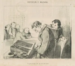 Lesson Prints: Un jeune homme pour qui rien n'est sacre, 19th century. Creator: Honore Daumier