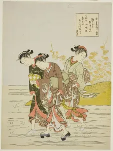 Jewel River Prints: The Jewel River at Ide (Ide no Tamagawa), from an untitled series of Six Jewel Rivers, c