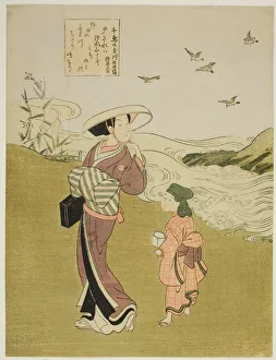 Jewel River Prints: The Jewel River of Plovers (Chidori no Tamagawa), from an untitled series of Six Jewel