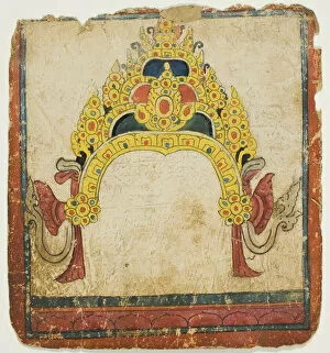 Naive Art Collection: Jeweled Ritual Crown, from a Set of Initiation Cards (Tsakali), 14th / 15th century