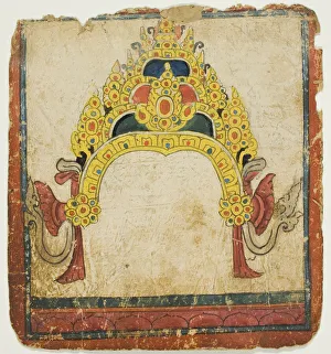 Tsakali Card Prints: Jeweled Ritual Crown, from a Set of Initiation Cards (Tsakali), 14th / 15th century
