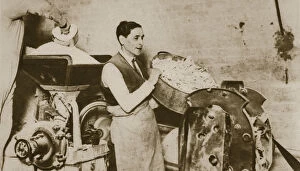 Jewish bakery preparing unleavened bread for Passover, 20th century