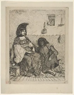 Tanger Prints: A Jewish Bride in Tangier, 1833. 1833. Creator: Eugene Delacroix