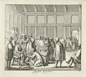 Jews Gallery: Jewish circumcision. Artist: Luyken, Jan (Johannes) (1649-1712)