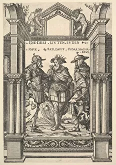 Hans Burgkmair The Elder Gallery: The Three Jewish Heroes (Die Drei Guten Juden), from Heroes and Heroines, 1516