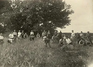Jewish Pedagogical College and Agricultural School - At field work/Barley is... Minsk, 1922-1923. Creator: Unknown