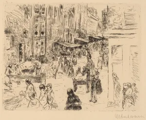 The Jewish Quarter in Amsterdam, 1906. Creator: Max Liebermann
