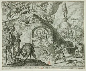 Book Of Daniel Prints: The Three Jews Cast into the Fiery Furnace, 1565. Creator: Philip Galle