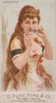 Schumacher And Prints: Jews Harp, from the Musical Instruments series (N82) for Duke brand cigarettes, 1888