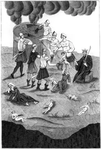 A Bisson Gallery: Jews taking the blood from christian children for their mystic rites, 1849. Artist: A Bisson