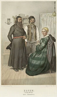 Chromolithograph Collection: Jews. (Talmudists), 1862. Creator: Karl Fiale