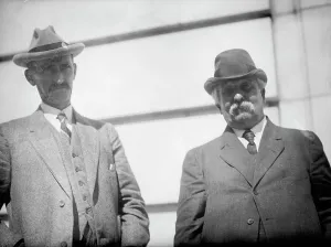 Moustaches Prints: J.H. Jones, Left, with E.J. Williams