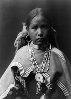 Apache Prints: Jicarilla maiden, c1905. Creator: Edward Sheriff Curtis