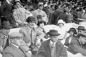 Heavyweight Prints: Jim Corbett & Mrs. Marquard at game, 1913. Creator: Bain News Service