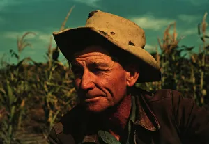 Homesteader Prints: Jim Norris, homesteader, Pie Town, New Mexico, 1940. Creator: Russell Lee