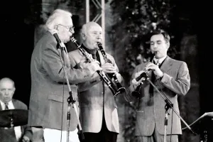 Broadcaster Prints: Jimmy Hastings, Humphrey Lyttelton and Jim Tomlinson, Hever Castle, Kent. Artist