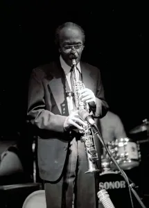 Arranger Gallery: Jimmy Heath, Ronnie Scotts, London. Artist: Brian O Connor