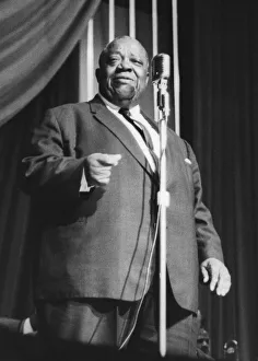 Jimmy Rushing with the Basie Band, London, 1963. Creator: Brian Foskett