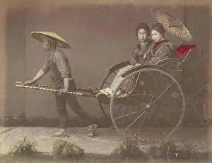 Workwear Prints: Jinrikishia, 1870s-1890s. Creator: Kusakabe Kimbei