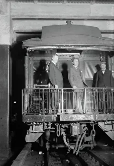 Railway Carriage Prints: J.M. Cox, between c1915 and c1920. Creator: Bain News Service