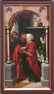 Joachim Prints: Joachim and Anne at the Golden Gate, 1512. Creator: Hans Fries
