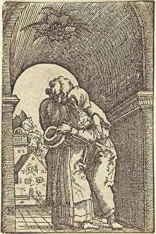 Anne St Prints: Joachim Embracing Anna, c. 1513. Creator: Albrecht Altdorfer