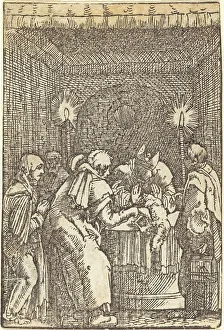 Altdorfer Albrecht Prints: Joachim's Offering Refused, c. 1513. Creator: Albrecht Altdorfer