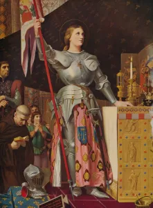 Louvre Prints: Joan of Arc, 1854, (c1915). Artist: Jean-Auguste-Dominique Ingres