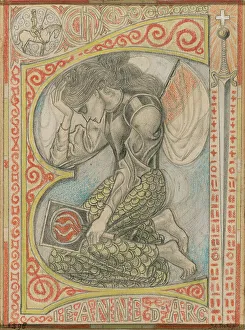 Toorop Jan Prints: Joan of Arc, 1898. Creator: Jan Toorop