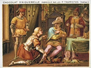 Images Dated 27th September 2005: Joan of Arc at the feet of Charles VII, c1429, (late 19th century)