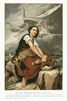 The Maid Of Orl Ans Gallery: Joan of Arc, the Maid of Orleans, 15th century French patriot and martyr, mid 19th century