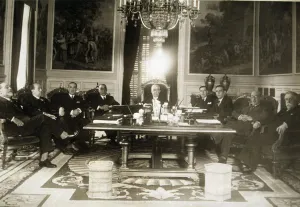Council Gallery: Joaquin Chapapietra and Torregrosa (1871-1951), Spanish politician presiding a Council