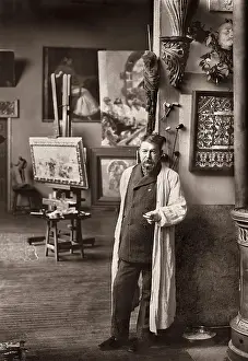 Portraitphotography Prints: Joaquin Sorolla in his studio in Madrid