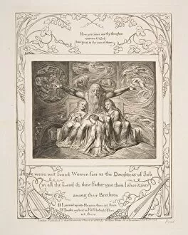 Job and his Daughters, from Illustrations of the Book of Job, 1825-26