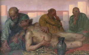Job and His Friends, 1887. Creator: Kristian Zahrtmann