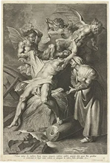 Tormented Prints: Job Tormented by Demons and Abused by His Wife. Creator: Lucas Vorsterman