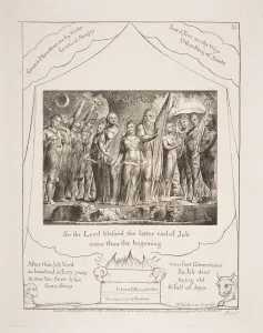 Metropolitan M Prints: Job and his Wife restored to Prosperity, from Illustrations of the Book of Job, 1825-26