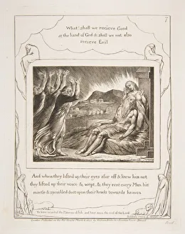 Jobs Comforters, from Illustrations of the Book of Job, 1825-26. Creator: William Blake