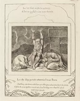 Book Of Job Gallery: Jobs Despair, 1825. Creator: William Blake