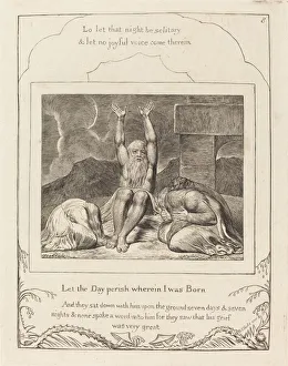 Book Of Job Gallery: Jobs Despair, 1825. Creator: William Blake